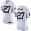 Men’s Oakland Raiders #27 Reggie Nelson NEW White Road Stitched NFL Nike Elite Jersey
