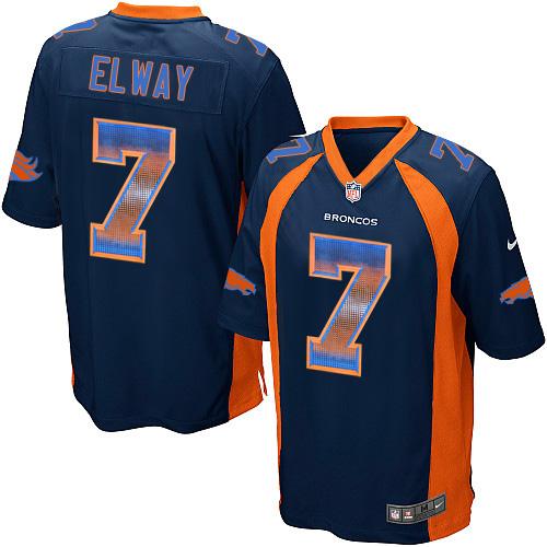 Nike Broncos #7 John Elway Navy Blue Alternate Men’s Stitched NFL Limited Strobe Jersey