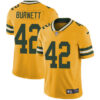 Nike Green Bay Packers #42 Morgan Burnett Yellow Men’s Stitched NFL Limited Rush Jersey