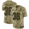 Cowboys #36 Tony Pollard Camo Men’s Stitched Football Limited 2018 Salute To Service Jersey