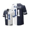 Nike Cowboys #11 Cole Beasley Navy Blue White Men’s Stitched NFL Elite Split Jersey