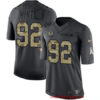 Men’s Green Bay Packers #92 Reggie White Black Anthracite 2016 Salute To Service Stitched NFL Nike Limited Jersey