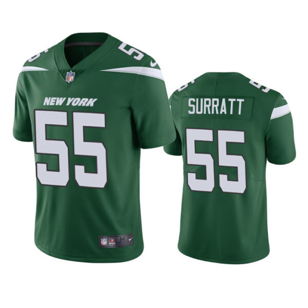 Men’s New York Jets #55 Chazz Surratt Green Vapor Untouchable Limited Stitched Jersey