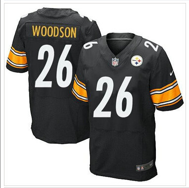 Men’s Pittsburgh Steelers #26 Rod Woodson Black Retired Player NFL Nike Elite Jersey