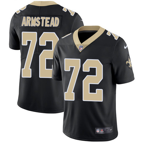 Nike Saints #72 Terron Armstead Black Team Color Men’s Stitched NFL Vapor Untouchable Limited Jersey