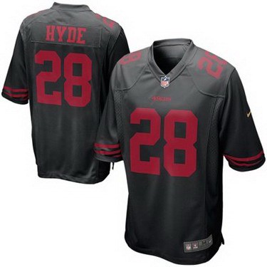Men’s San Francisco 49ers #28 Carlos Hyde 2015 Nike Black Limited Jersey