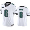 Men’s Philadelphia Eagles #6 DeVonta Smith White 2023 F.U.S.E. With 1-Star C Patch Vapor Vapor Untouchable Limited Football Stitched Jersey