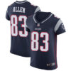 Men’s Nike New England Patriots #83 Dwayne Allen Navy Blue Team Color Stitched NFL Vapor Untouchable Elite Jersey