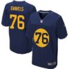 Men’s Green Bay Packers #76 Mike Daniels Navy Blue Alternate NFL Nike Elite Jersey