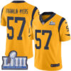 #57 Limited John Franklin-Myers Gold Nike NFL Men’s Jersey Los Angeles Rams Rush Vapor Untouchable Super Bowl LIII Bound