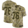 Nike Packers #76 Mike Daniels Camo Men’s Stitched NFL Limited 2018 Salute To Service Jersey
