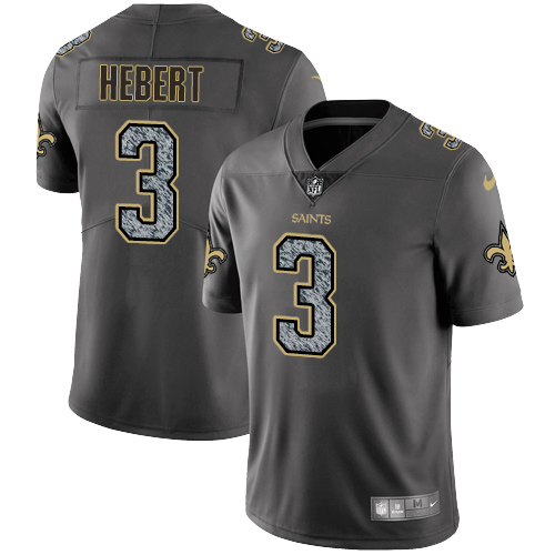 Nike New Orleans Saints #3 Bobby Hebert Gray Static Men’s NFL Vapor Untouchable Game Jersey