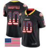 Nike San Francisco 49ers #10 Jimmy Garoppolo Black Men’s Stitched NFL Limited Rush USA Flag Jersey