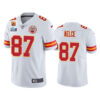 Men’s Kansas City Chiefs #87 Travis Kelce White Super Bowl LVII Patch And 4-star C Patch Vapor Untouchable Limited Stitched Jersey