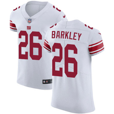 Nike New York Giants #26 Saquon Barkley White Men’s Stitched NFL Vapor Untouchable Elite Jersey