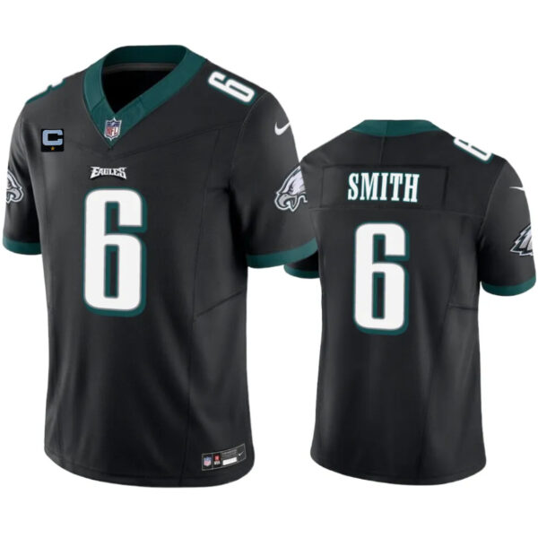 Men’s Philadelphia Eagles #6 DeVonta Smith Black 2023 F.U.S.E. With 1-Star C Patch Vapor Vapor Untouchable Limited Football Stitched Jersey