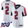 Falcons #2 Matt Ryan White Men’s Stitched Football 100th Season Vapor Limited Jersey