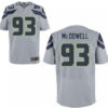 Men’s 2017 NFL Draft Seattle Seahawks #93 Malik McDowell Gray Alternate Stitched NFL Nike Elite Jersey