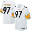 Men’s Pittsburgh Steelers #97 Cameron Heyward White Road Stitched NFL Nike Game Jersey