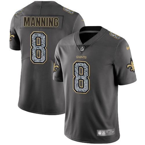 Nike New Orleans Saints #8 Archie Manning Gray Static Men’s NFL Vapor Untouchable Game Jersey