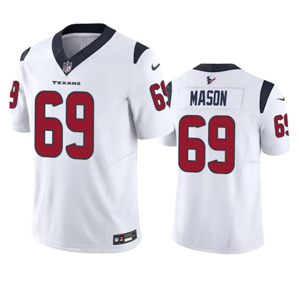 Men’s Houston Texans #69 Shaq Mason White 2023 F.U.S.E Vapor Untouchable Stitched Football Jersey