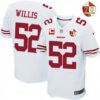 Men’s San Francisco 49ers #52 Patrick Willis White 70th Anniversary Patch Stitched NFL Nike Elite Jersey with C Patch