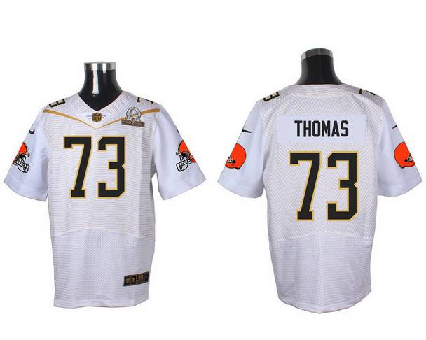 Men’s Cleveland Browns #73 Joe Thomas White 2016 Pro Bowl Nike Elite Jersey