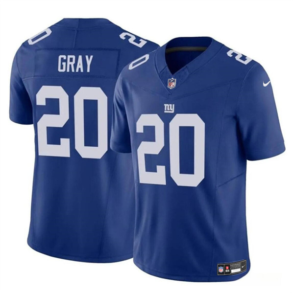 Men’s New York Giants #20 Eric Gray Blue 2023 F.U.S.E. Vapor Untouchable Limited Football Stitched Jersey