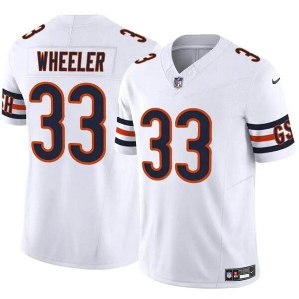 Men’s Chicago Bears #33 Ian Wheeler White 2023 F.U.S.E. Vapor Football Stitched Jersey