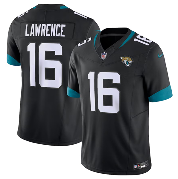 Men’s Jacksonville Jaguars #16 Trevor Lawrence Black 2023 F.U.S.E Vapor Untouchable Limited Stitched Jersey