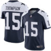 Nike Dallas Cowboys #15 Deonte Thompson Navy Blue Thanksgiving Men’s Stitched NFL Vapor Untouchable Limited Throwback Jersey