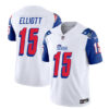 Men’s New England Patriots #15 Ezekiel Elliott White Blue 2023 F.U.S.E. Vapor Limited Football Stitched Jersey