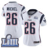 Women’s New England Patriots #26 Sony Michel White Nike NFL Road Vapor Untouchable Super Bowl LIII Bound Limited Jersey