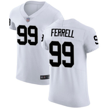 Raiders #99 Clelin Ferrell White Men’s Stitched Football Vapor Untouchable Elite Jersey