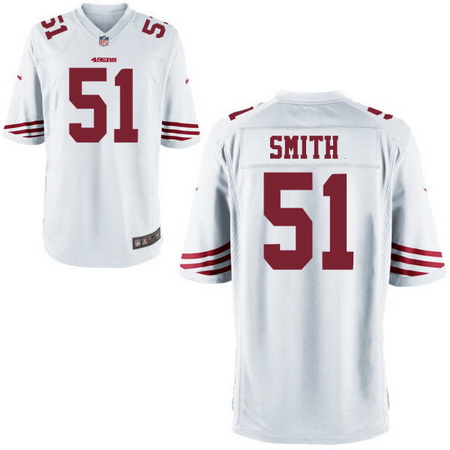 Men’s San Francisco 49ers #51 Malcolm Smith White Road Stitched NFL Nike Game Jersey