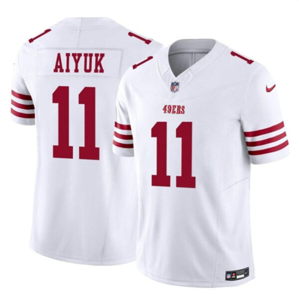 Men’s San Francisco 49ers #11 Brandon Aiyuk White 2023 F.U.S.E. Vapor Limited Football Stitched Jersey