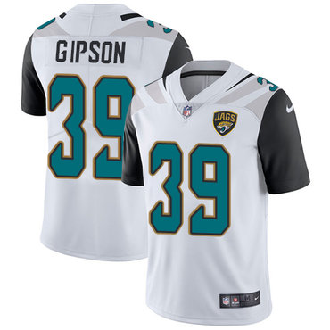 Nike Jaguars #39 Tashaun Gipson White Men’s Stitched NFL Vapor Untouchable Limited Jersey