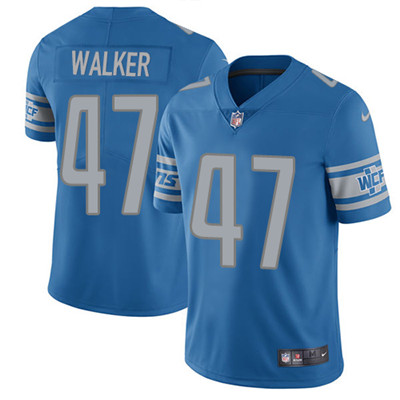 Nike Detroit Lions #47 Tracy Walker Blue Team Color Men’s Stitched NFL Vapor Untouchable Limited Jersey