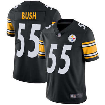 Steelers #55 Devin Bush Black Team Color Men’s Stitched Football Vapor Untouchable Limited Jersey