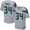 Men’s Seattle Seahawks #34 Thomas Rawls Gray Alternate NFL Nike Elite Jersey
