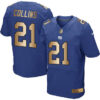 Nike Giants #21 Landon Collins Royal Blue Team Color Men’s Stitched NFL Elite Gold Jersey