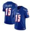 Men’s New England Patriots #15 Ezekiel Elliott Blue 2023 F.U.S.E. Vapor Limited Football Stitched Jersey