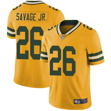 Packers #26 Darnell Savage Jr. Yellow Men’s Stitched Football Limited Rush Jersey
