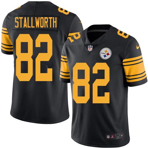 Nike Steelers #82 John Stallworth Black Men’s Stitched NFL Limited Rush Jersey