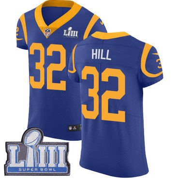 #32 Elite Troy Hill Royal Blue Nike NFL Alternate Men’s Jersey Los Angeles Rams Vapor Untouchable Super Bowl LIII Bound