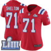 #71 Limited Danny Shelton Red Nike NFL Alternate Women’s Jersey New England Patriots Vapor Untouchable Super Bowl LIII Bound