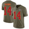 Nike Kansas City Chiefs #14 Sammy Watkins Olive Men’s Stitched NFL Limited 2017 Salute To Service Jersey