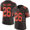 Browns #26 Greedy Williams Brown Men’s Stitched Football Limited Rush Jersey