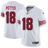 Nike 49ers #18 Dante Pettis White Rush Men’s Stitched NFL Vapor Untouchable Limited Jersey