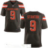 Men’s Cleveland Browns #9 Drew Stanton Brown Team Color Stitched NFL Nike Elite Jersey